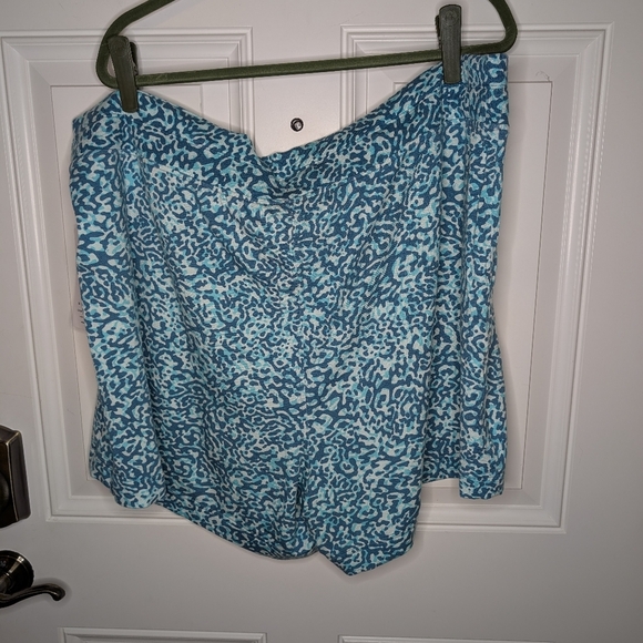 Athleta Clouded Leopard BlueElastic Waist Pocket Balance Shorts Size 3X NWT - Picture 6 of 9